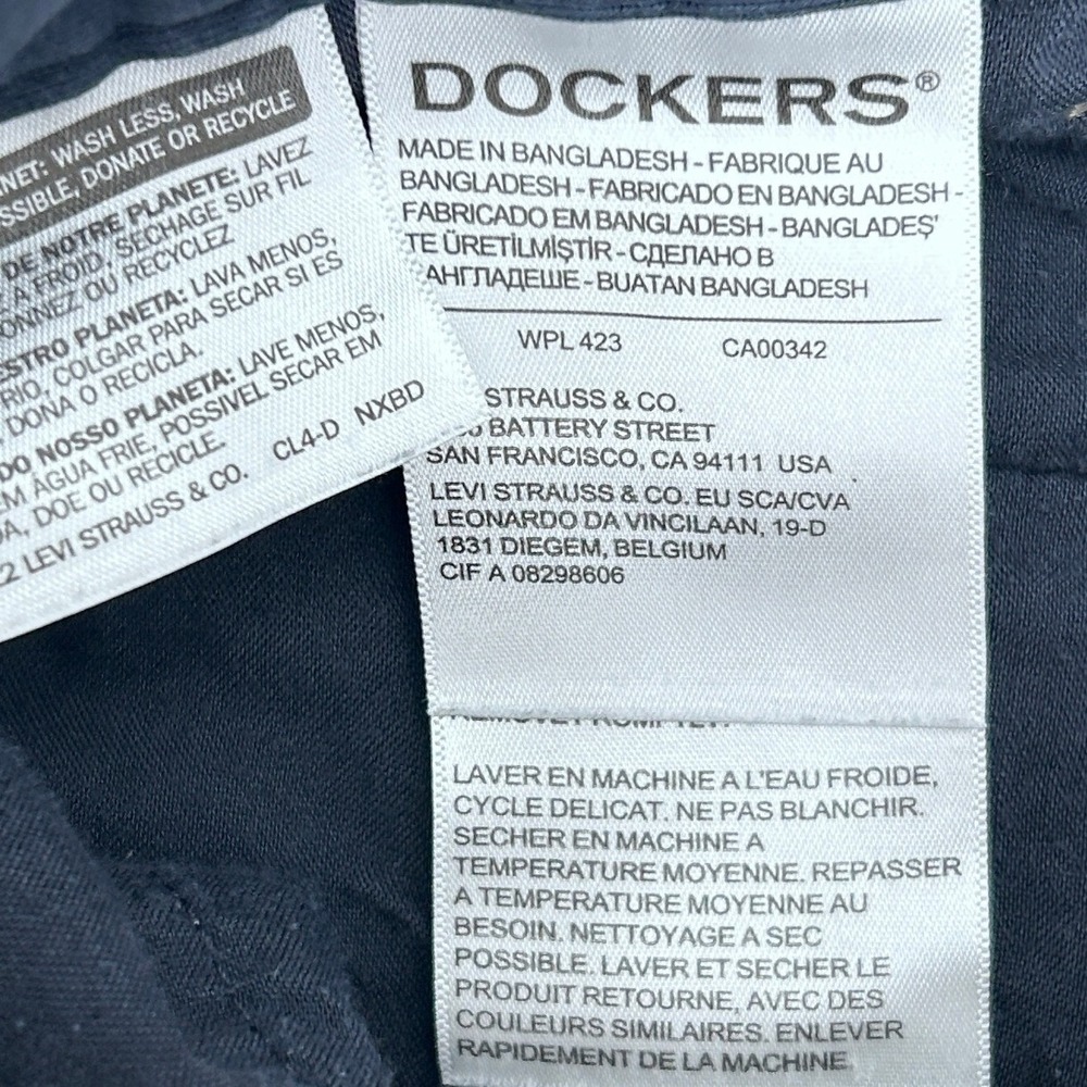 Dockers Relaxed Fit Khaki Cropped Chino Pants Men's W40 L29 Cuffed Americana - Picture 5 of 8